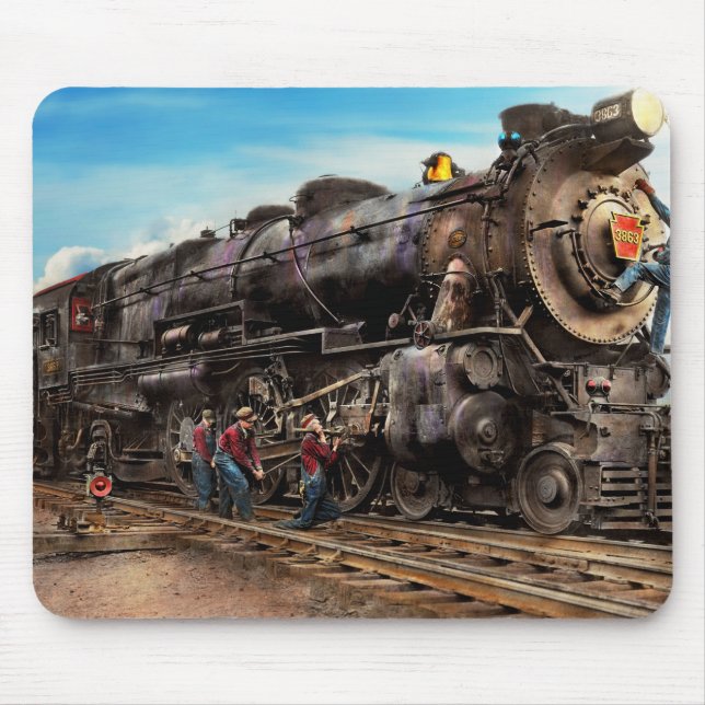 Mousepad Trem - trabalhando na estrada de ferro 1930 (Frente)