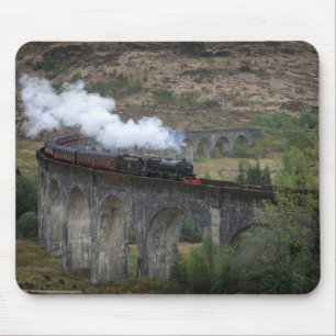 Mousepad Trem velho do vapor no viaduto de Glenfinnan