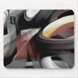 Mousepad Trend Abstrato Art Black White Powdery