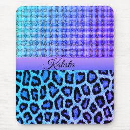 Mousepad Trendy Blue e Purple Leopard