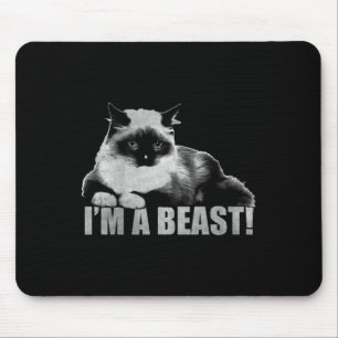 Mousepad Trendy Graphic Cat Stamp Sou um Beast