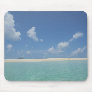 Mousepad Trendy Maldives Modelo Blue Sea Clouds Areia