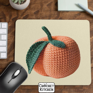 Mousepad Trendy Minimal Modern Amigurumi Crochet Peach