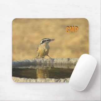 Mousepad Trepadeira-de-bico-virado no banho de passarinho