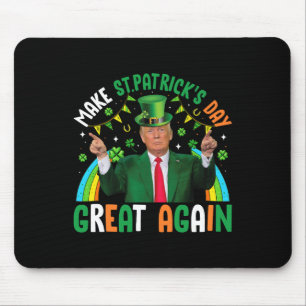 Mousepad Trepadeira Trump Engraçada Faça o Dia de São Patrí