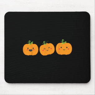 Mousepad Três abóboras bonitinhas para crianças no hallowee