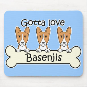 Mousepad Três Basenjis