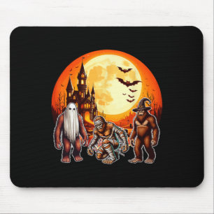 Mousepad Três Bigfoots Horror Boo Ghost Witch Mu