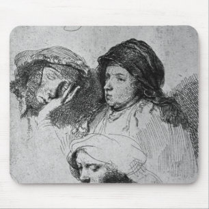 Mousepad Três cabeças fêmeas com uma que dormem, 1637