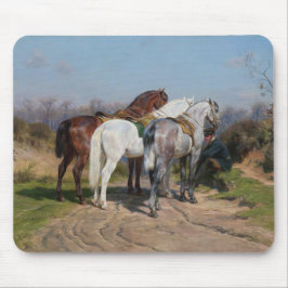 Mousepad Três Cavalos Garanhão (por Rosa Bonheur)
