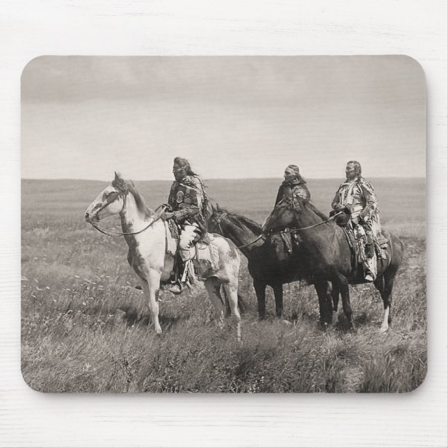 Mousepad Três chefes dos Blackfeet de Piegan - vintage (Frente)