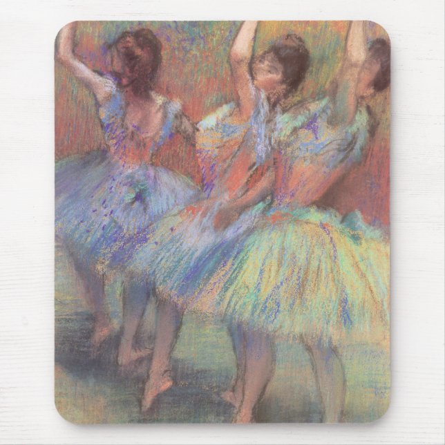 Mousepad Três Dançarinas de Edgar Degas, Arte de Balé Antig (Frente)