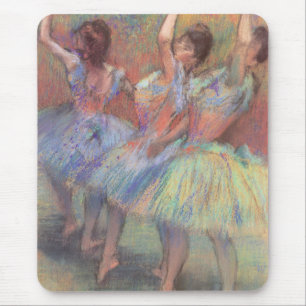 Mousepad Três Dançarinos de Edgar Degas, Arte Balé Vintage