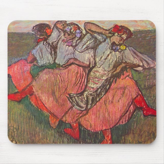 Mousepad Três dançarinos russos por Edgar Degas (Frente)