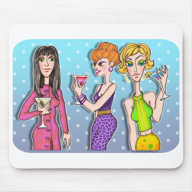 Mousepad - Três Divas Martini (Frente)
