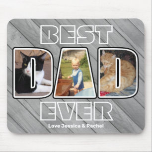 Mousepad Três Fotografias do Melhor Pai De Todos Os Nomes P