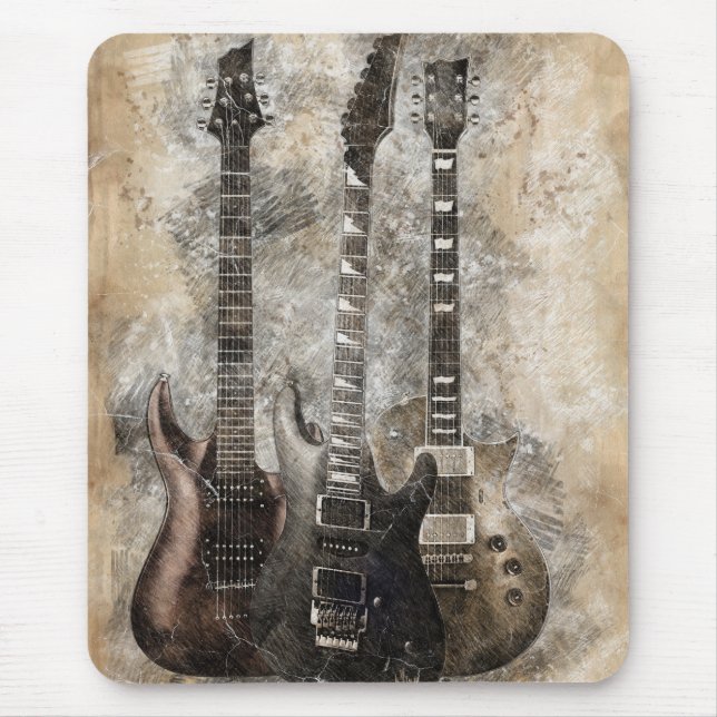Mousepad Três guitarra (Frente)