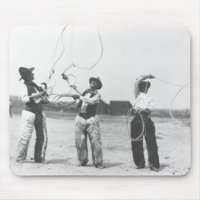 Mousepad Três homens lassoing. (Frente)