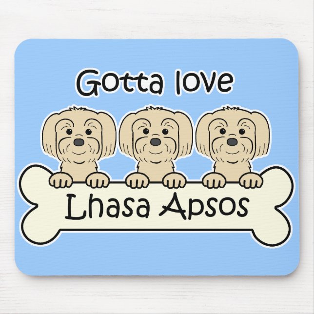 Mousepad Três Lhasa Apsos (Frente)
