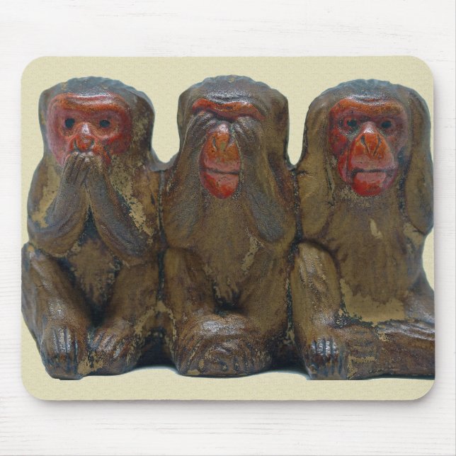 Mousepad Três Macacos Sábios (Frente)