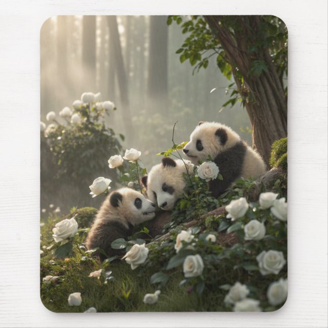 Mousepad Três Pandas Cons (Frente)