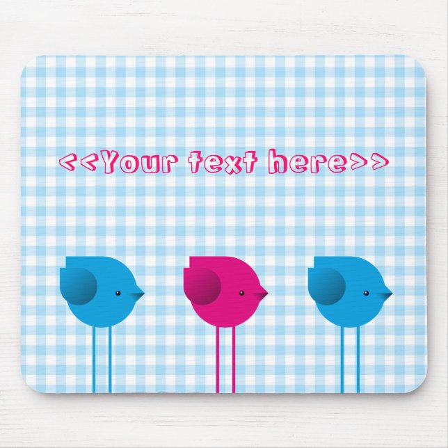 Mousepad Três pássaros pequenos (Frente)