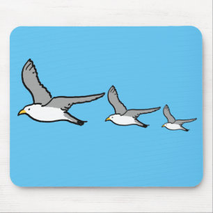 Mousepad Três Pássaros Voando Alto