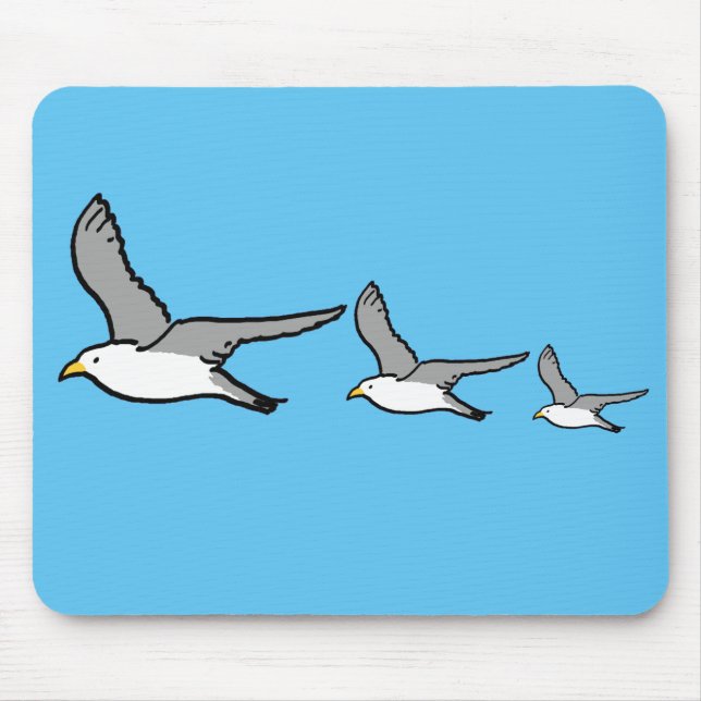 Mousepad Três Pássaros Voando Alto (Frente)