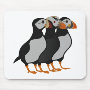 Mousepad Três Puffin em pé