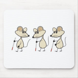 Mousepad três ratos cegos
