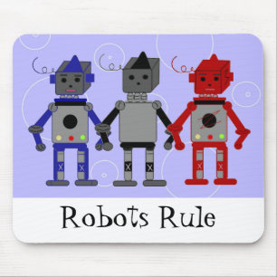 Mousepad Três Robôs Legais