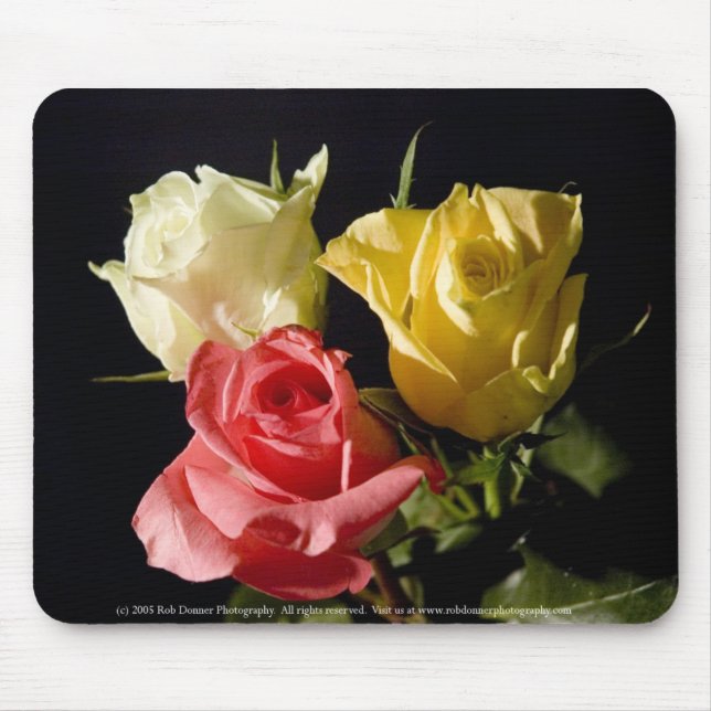 Mousepad Três rosas (Frente)