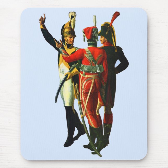 Mousepad três soldados franceses cerca de 1800 (Frente)