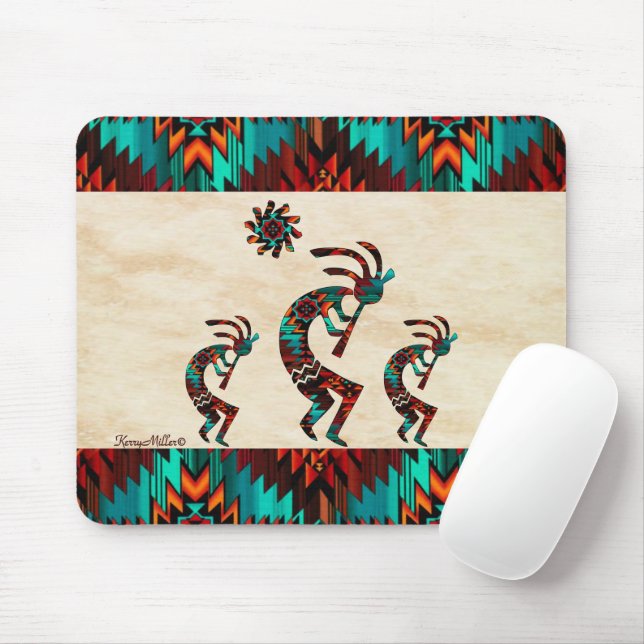 Mousepad Três Southwest Kokopelli (Com mouse)