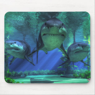 Mousepad Três tubarões