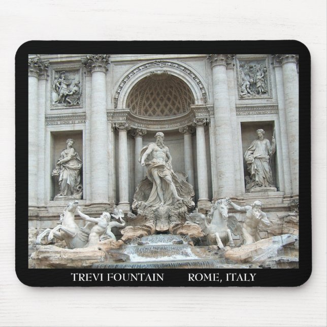 Mousepad Trevi Fountain em Roma, Itália (Frente)