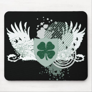 Mousepad trevo da folha da fidelidade quatro