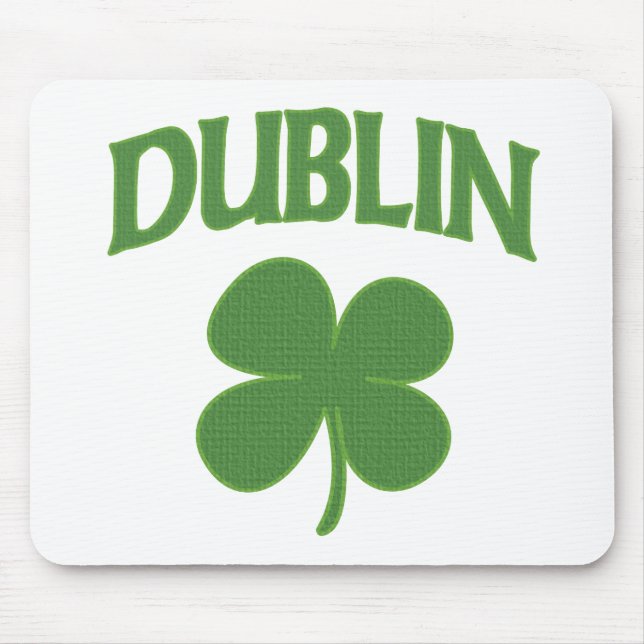 Mousepad Trevo do irlandês de Dublin (Frente)