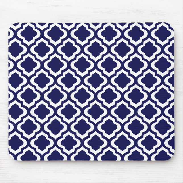 Mousepad Trevo marroquino de Quatrefoil da treliça do (Frente)