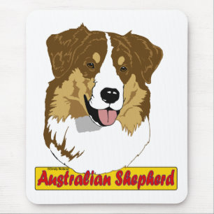 Mousepad Tri vermelho da cabeça australiana do pastor