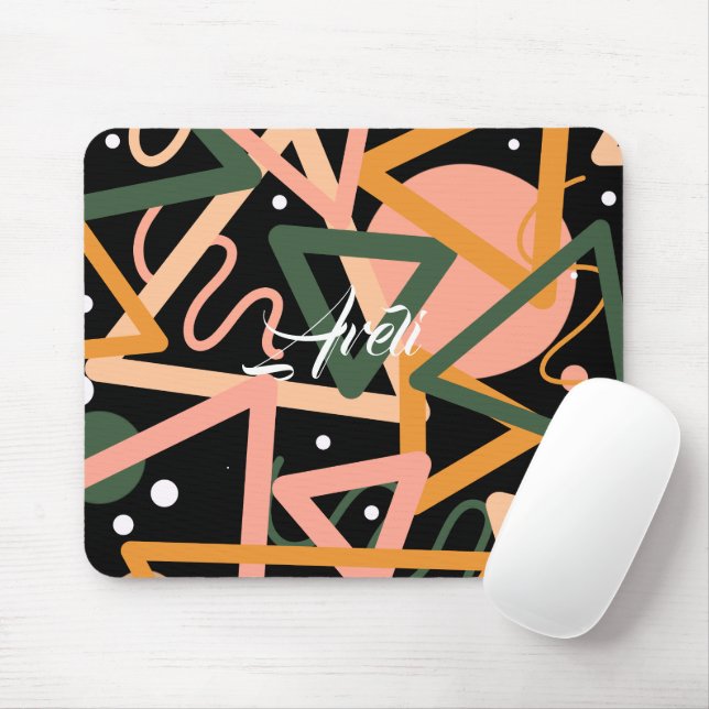 Mousepad Triângulo E Círculos (Com mouse)