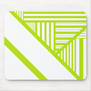 Mousepad Triângulo em Verde limão e Branco