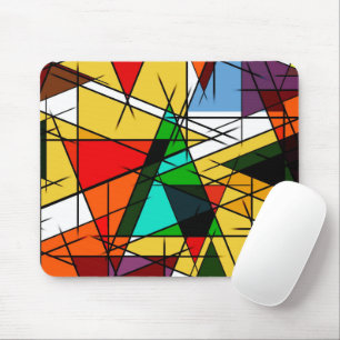 Mousepad Triângulo Moderno Colorido Geométrico