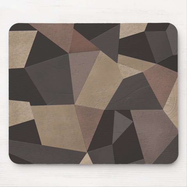 Mousepad Triângulos poligonais, cores geométricas impressão (Frente)