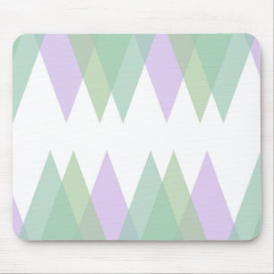 Mousepad Triângulos verdes e liláticos