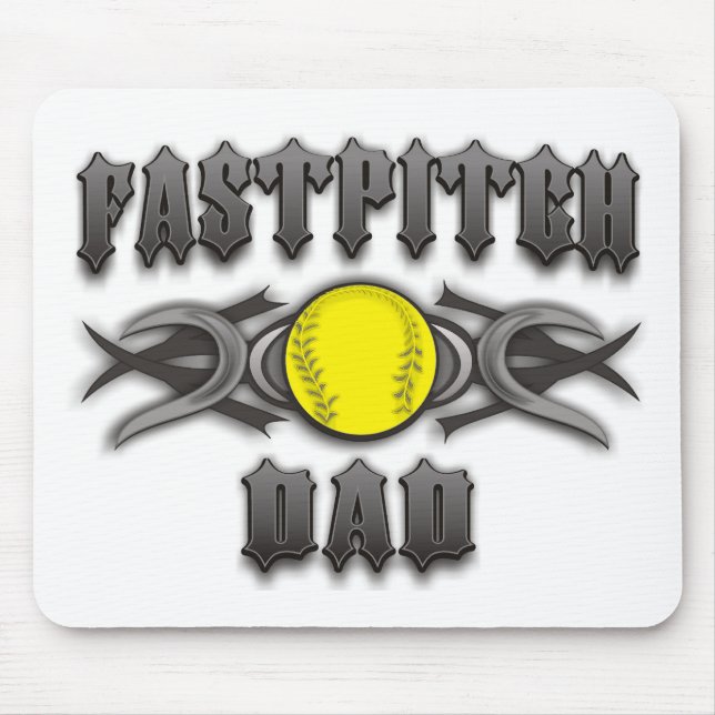 Mousepad Tribal de Pai de Softball Fastpitball (Frente)