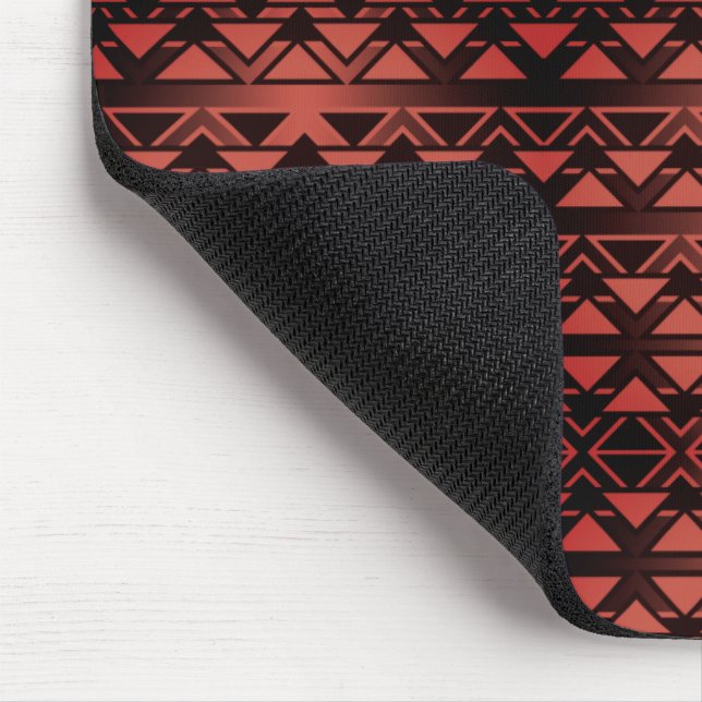 Mousepad Tribal ZigZag triângulos no salmão escuro gradient (Canto)