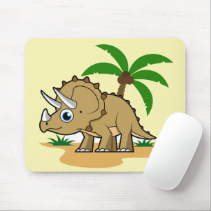 Mousepad Tricerátops Num Clima Tropical.