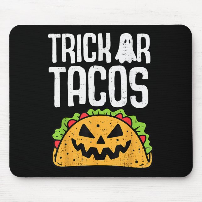 Mousepad Trick Ou Tacos Halloween Comidas Mexicanas (Frente)