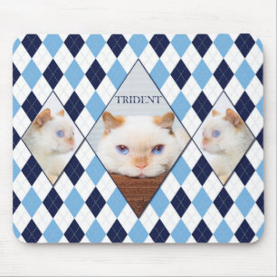 Mousepad Trident o tapete do rato de Argyle do gato